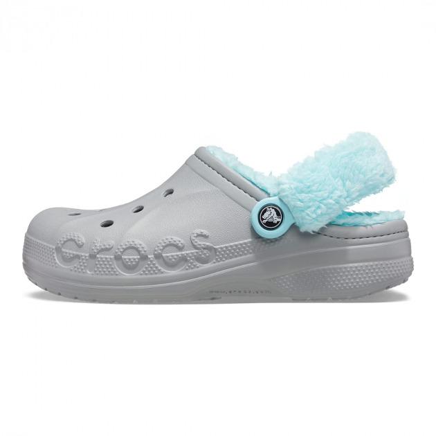 Сабо Crocs Baya Lined Fuzz-Strap Clog M4 р. 36/23 см Grey Ice Blue (20566525) - фото 2