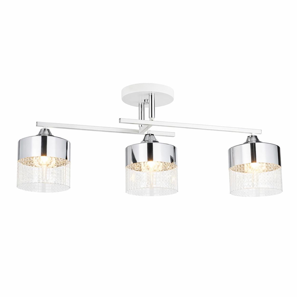 Люстра стельова Numina SS-6309/3 WT+CR Біло-срібна (32695837)