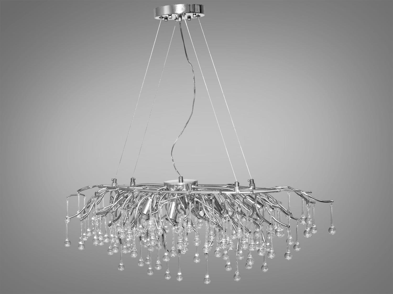 Люстра кришталева підвісна 41 Вт Хром (607-L900CH) - фото 1 Люстра кришталева підвісна 41 Вт Хром (607-L900CH) - фото 1