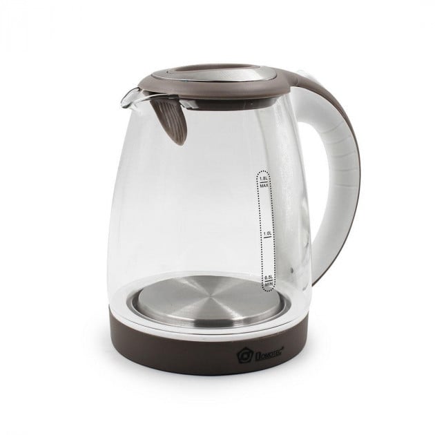 Электрочайник стеклянный Domotec MS-8113 1,8 л Серый (1588104200)