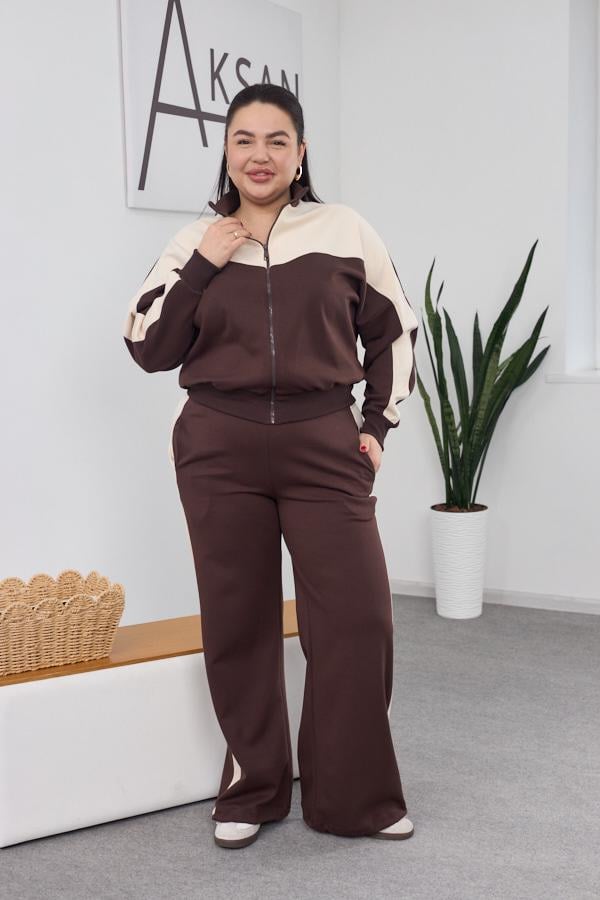 Спортивний костюм жіночий Aksan 2XL Темно-коричневий (6.2876_dark-brown_50)