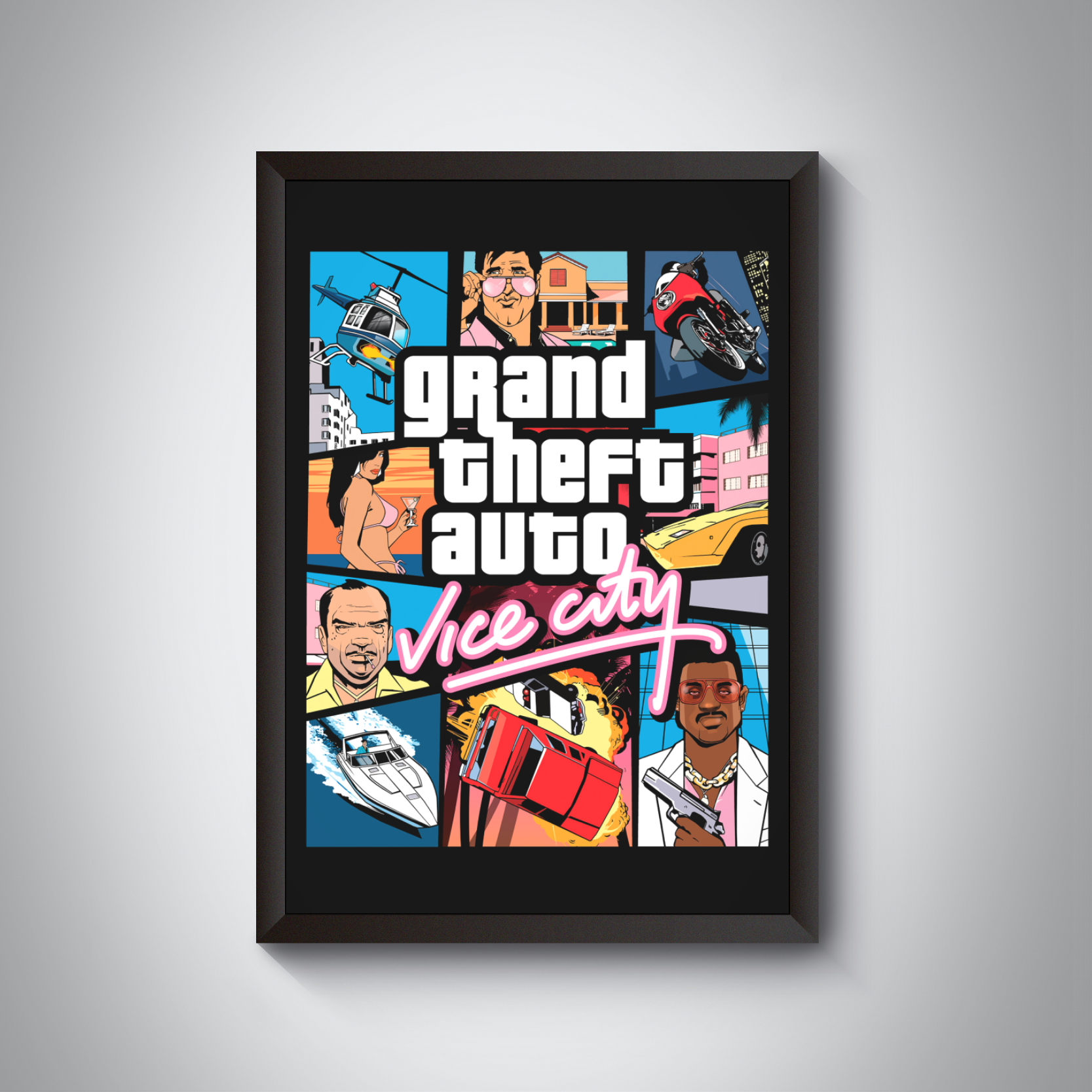 Постер GTA Vice City Grand Theft Auto без рамки А3 30х42 см (GTA3)