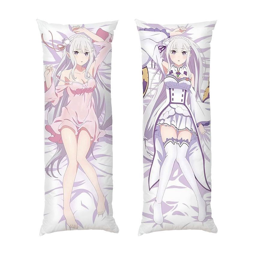 Подушка дакимакура Emilia Anime ReZero габардин 70х30 см