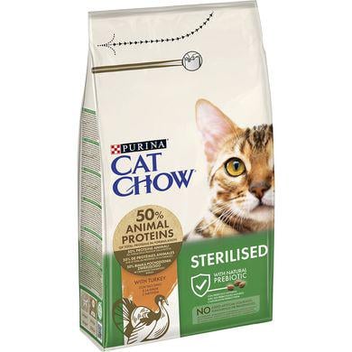 Сухой корм Cat Chow Sterilized для стерилизованых кошек 1,5 кг Индейка