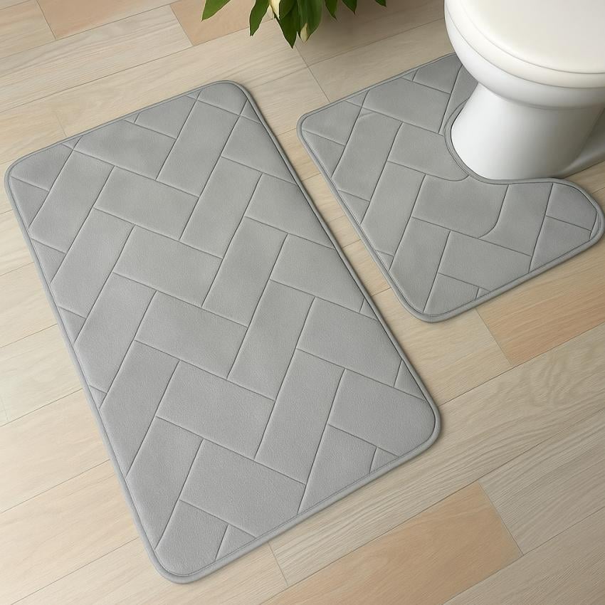 Набір килимків у ванну кімнату Luxury 2 шт. Grey (128612) Набір килимків у ванну кімнату Luxury 2 шт. Grey (128612)