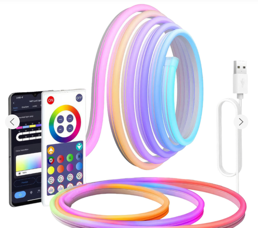 Світлодіодна неонова стрічка USB з керуванням від телефону SFK-11 Bluetooth RGB 5 м - фото 4 Світлодіодна неонова стрічка USB з керуванням від телефону SFK-11 Bluetooth RGB 5 м - фото 4
