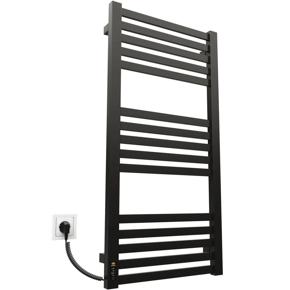 Полотенцесушитель электрический KOSSER Герда EL с таймером 1000х500 мм Черный