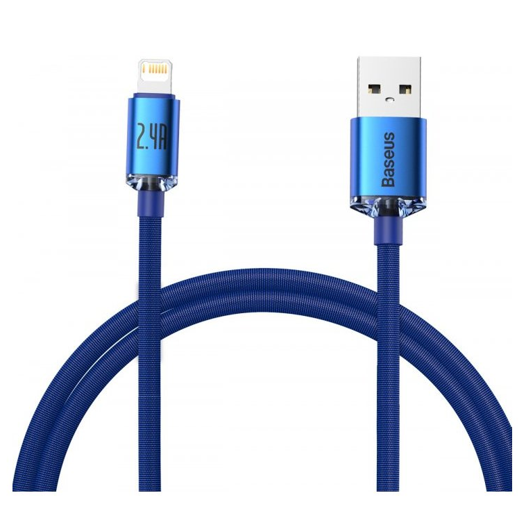 Кабель Baseus CAJY000101 Crystal Shine Series Lightning 200 см Blue (80ad5d40) - фото 3