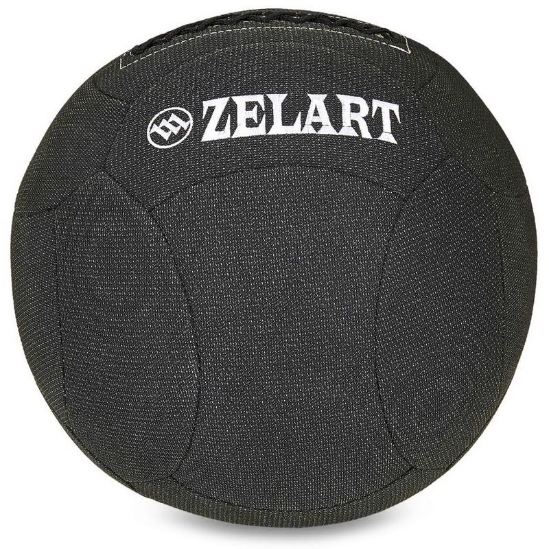 Мяч набивной для кросфита волбол Zelart WALL BALL FI-7224-7 7 кг Черный (DR003555) - фото 5