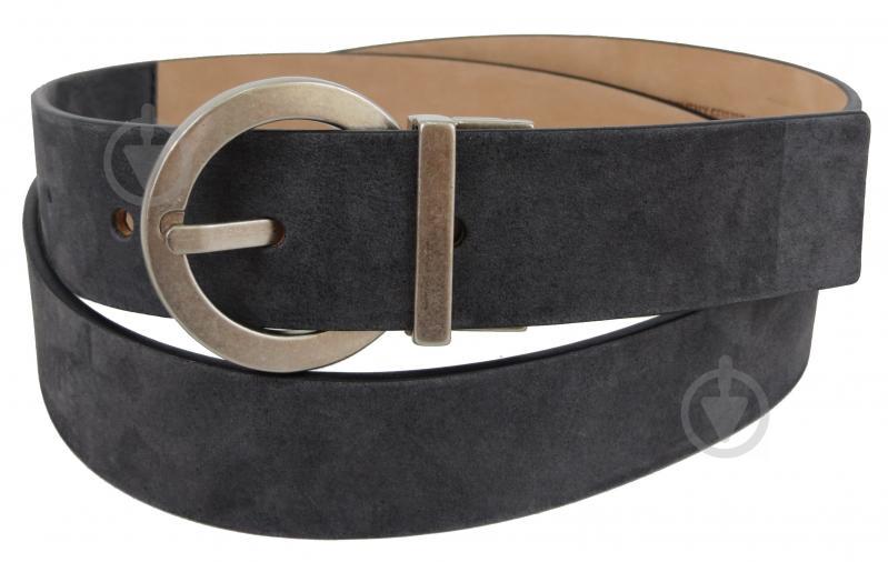 Жіночий шкіряний ремінь Tod's 3,5 см Темно-сірий (S31C41-2)