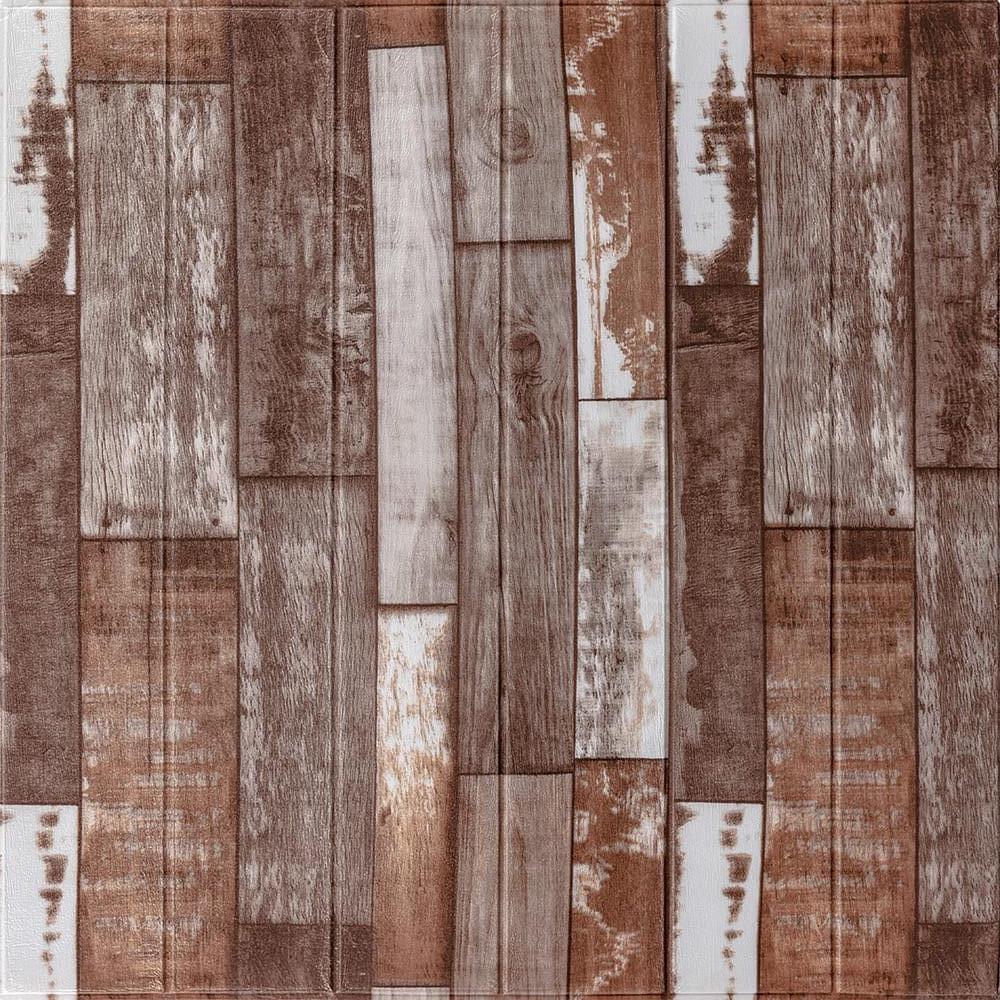 3D-панель самоклеющаяся Sticker Wall Коричневое дерево 700х700х5 мм (Панель-49)