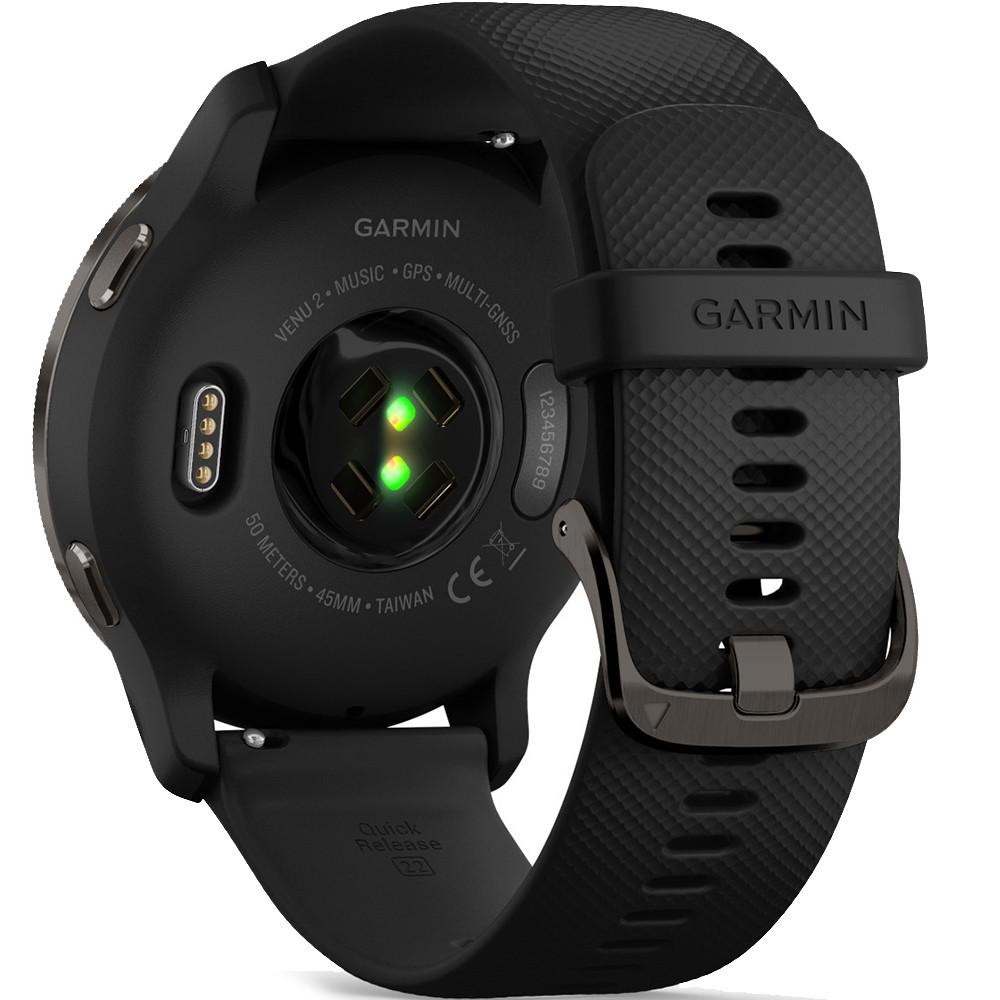 Cмарт-часы Garmin Venu 2 Slate Stainless Steel Bezel with Black Case and Silicone Band (010-02430-11/01) - фото 3