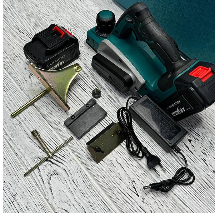 Электрорубанок аккумуляторный Tool Set аккумуляторы 2 шт. х 1300 мА/ч 24 В (NM2130) - фото 4