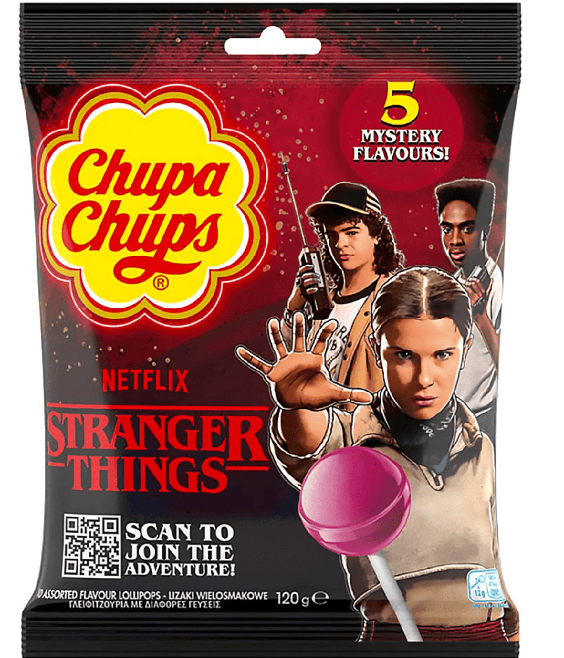 Льодяники на паличці Chupa Chups Stranger Things 5 смаків 10 шт. 120 г (2770338848)