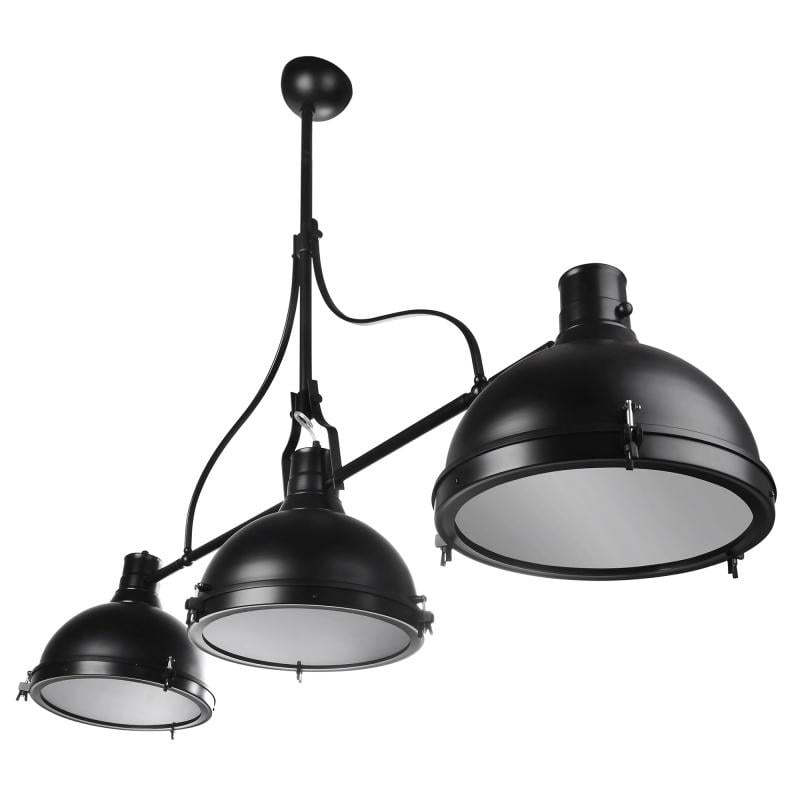 Люстра потолочная лофт подвесная Brille BL-160S/3 E27 BK на 3 плафона