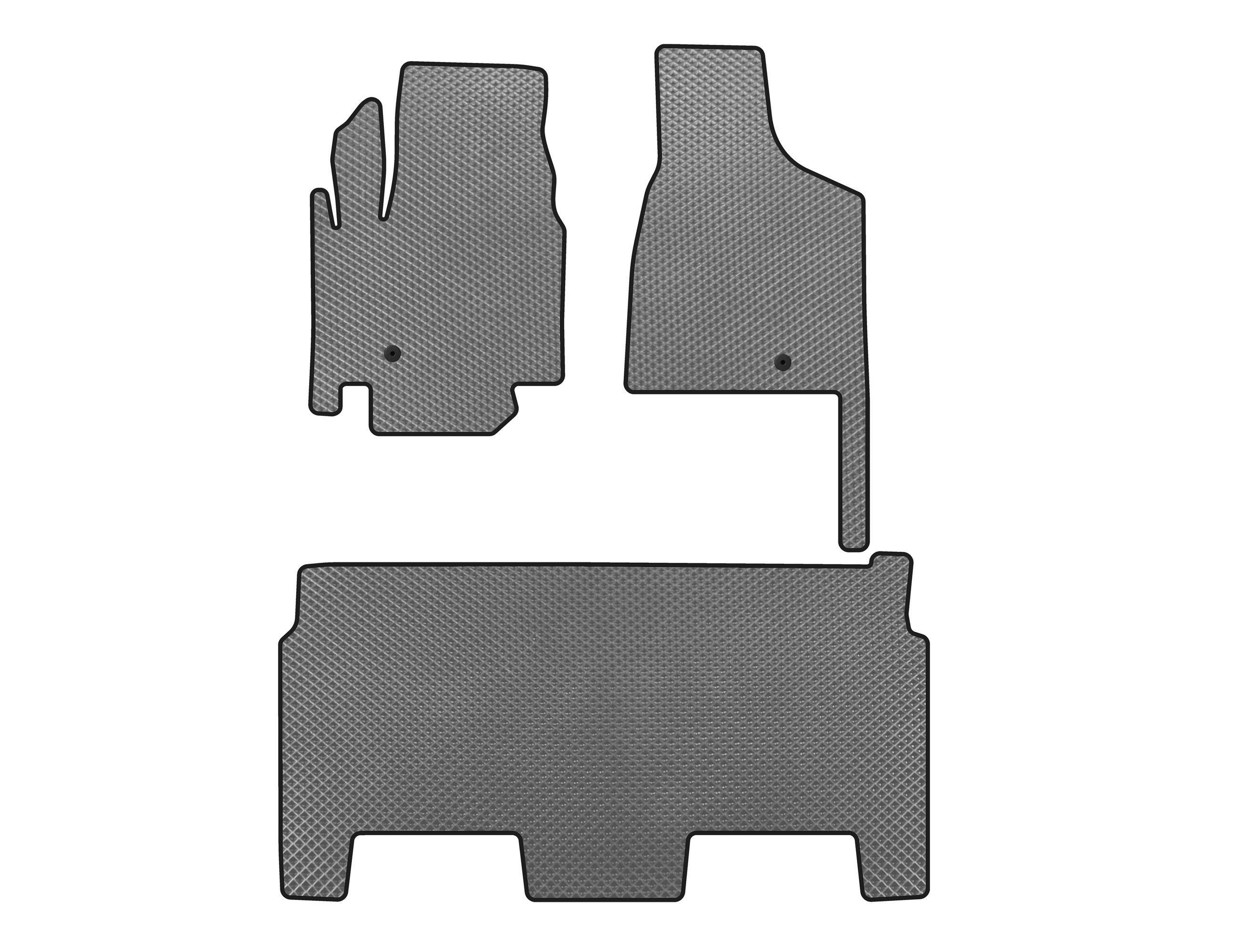 Коврики Digital Designs EVA 2008-2020 8-местная комплектация SXT для Dodge Grand Caravan V 2008-2020 гг. этилвинилацетат Серый (143015)