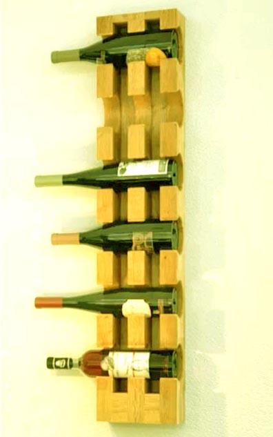 Полка для вина настенная из дерева Нагасаки Карри (ПНК-000403)