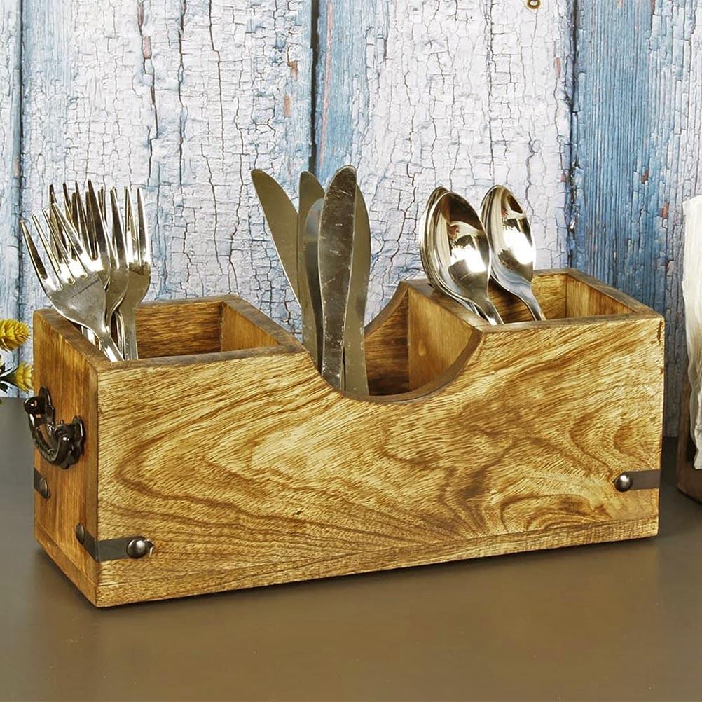 Подставка для столовых приборов из дерева Синголо Сиена (Псп-008805)