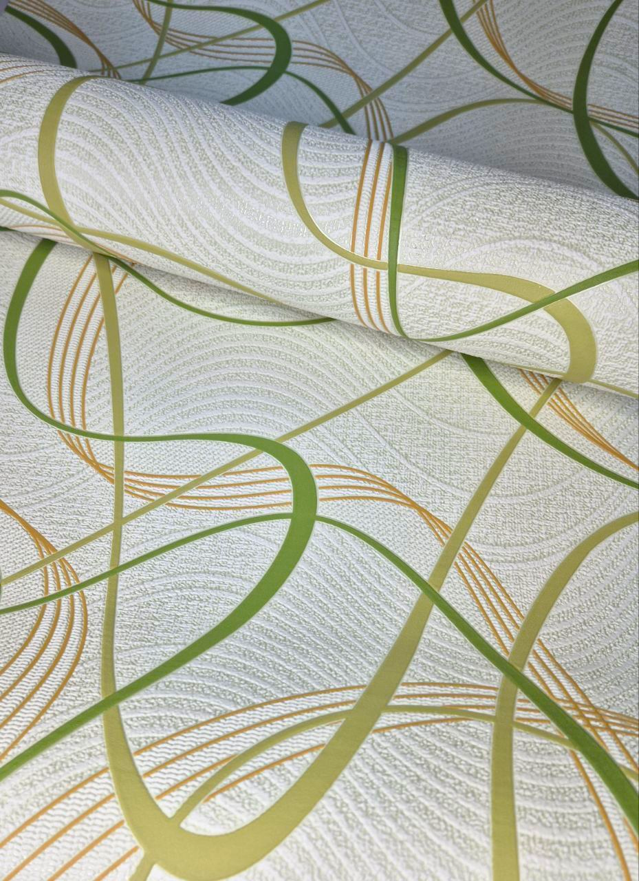 Шпалери вінілові 5767-04 з абстрактними зеленими лініями для кухні/коридору/вітальні 10,05x0,53 м Бежевий (2564189473) - фото 5 Шпалери вінілові 5767-04 з абстрактними зеленими лініями для кухні/коридору/вітальні 10,05x0,53 м Бежевий (2564189473) - фото 5