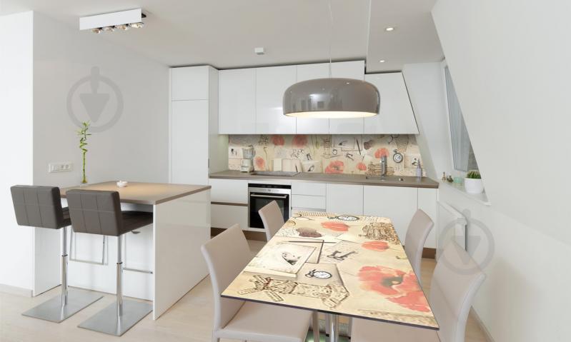 Наклейка виниловая на стол Zatarga «Акварельные Маки» 600х1200 мм Z180662st