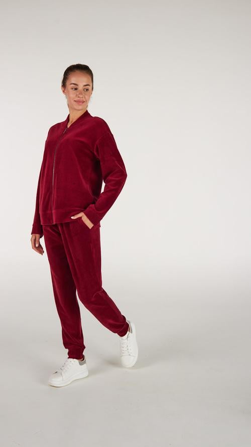 Костюм женский велюровый Ellen sandra lpv 1387/03/01 3XL Бордовый