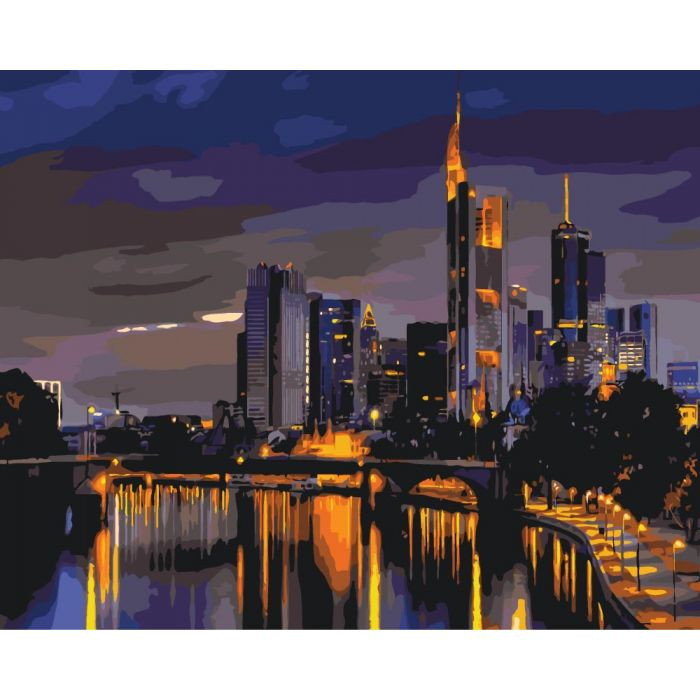 Картина по номерам Стиль ночного Гонконга 40х50 см (KHO2178)