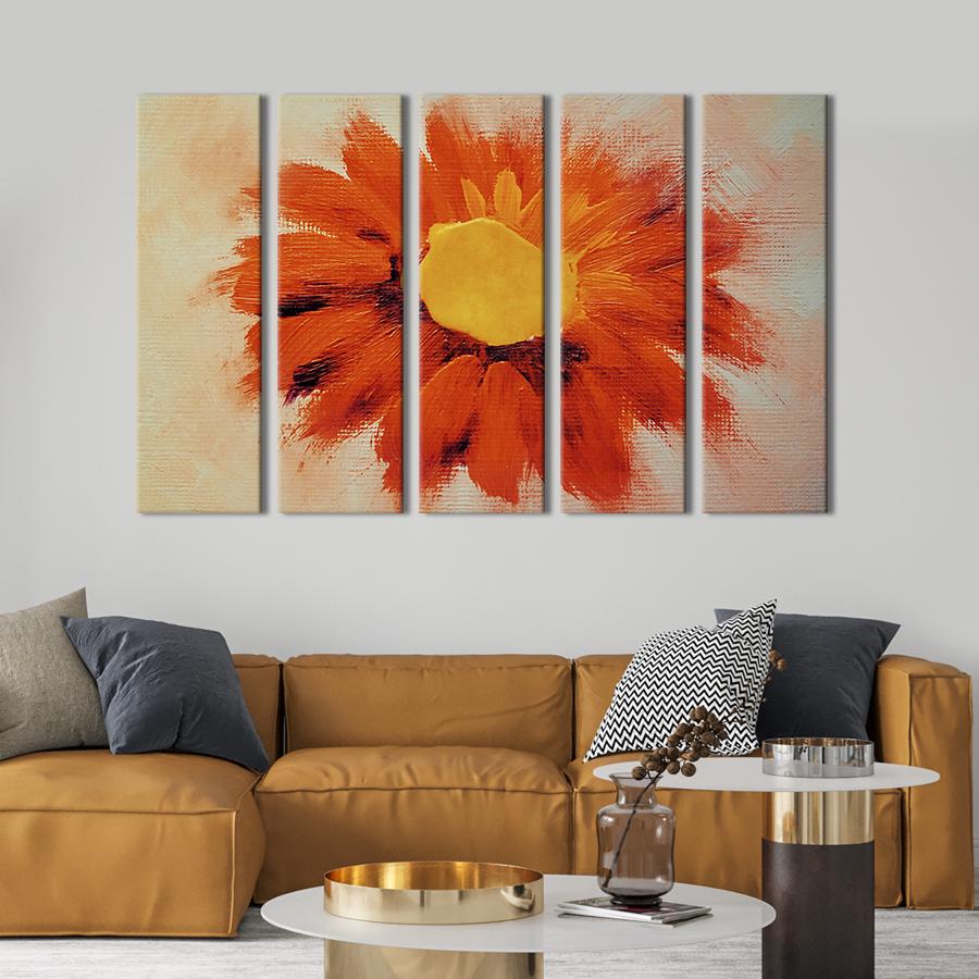 Картина на холсте Живописный цветок 87x50 см (826-51)