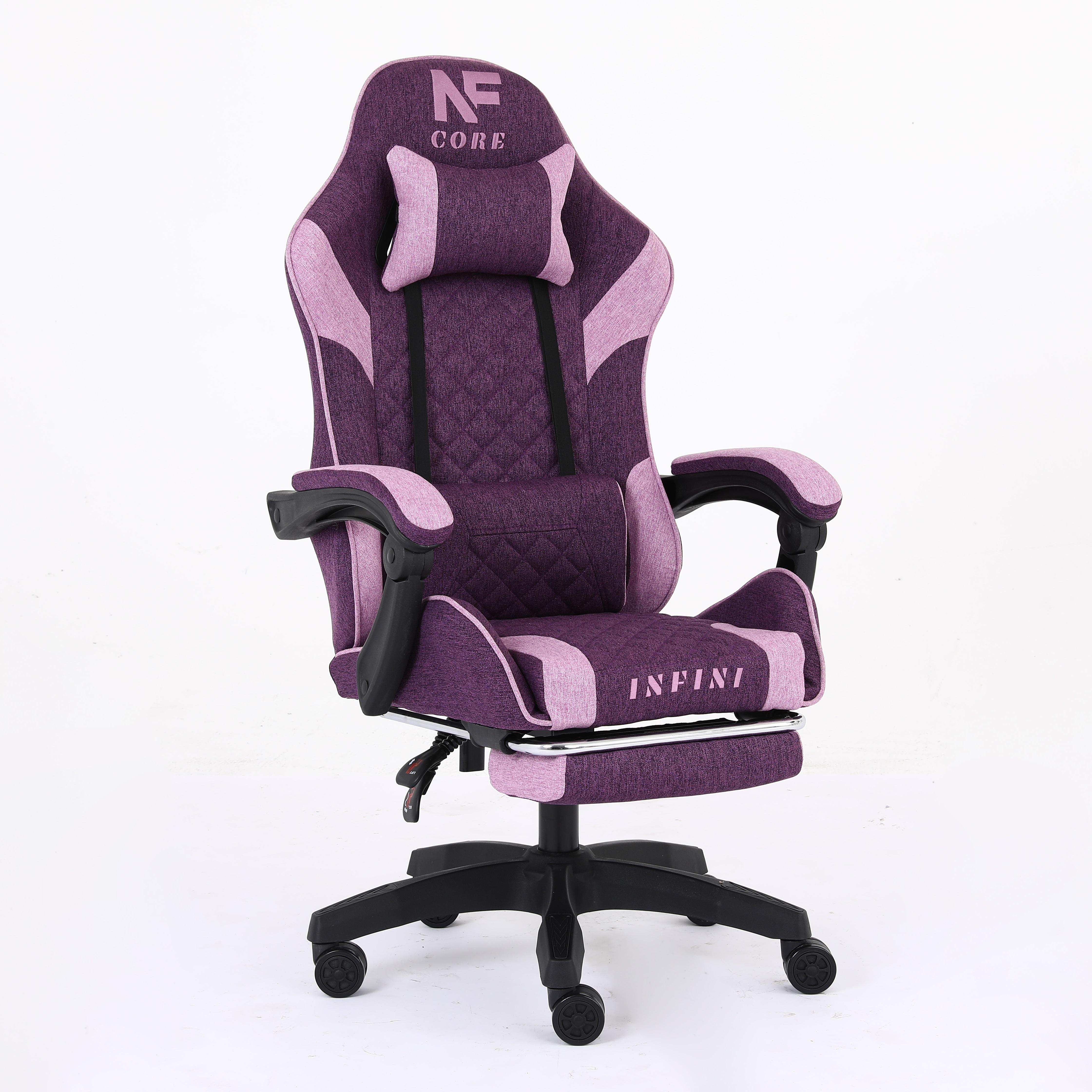 Крісло комп'ютерне з підставкою для ніг Infini Core Фіолетовий/Рожевий (30631293)