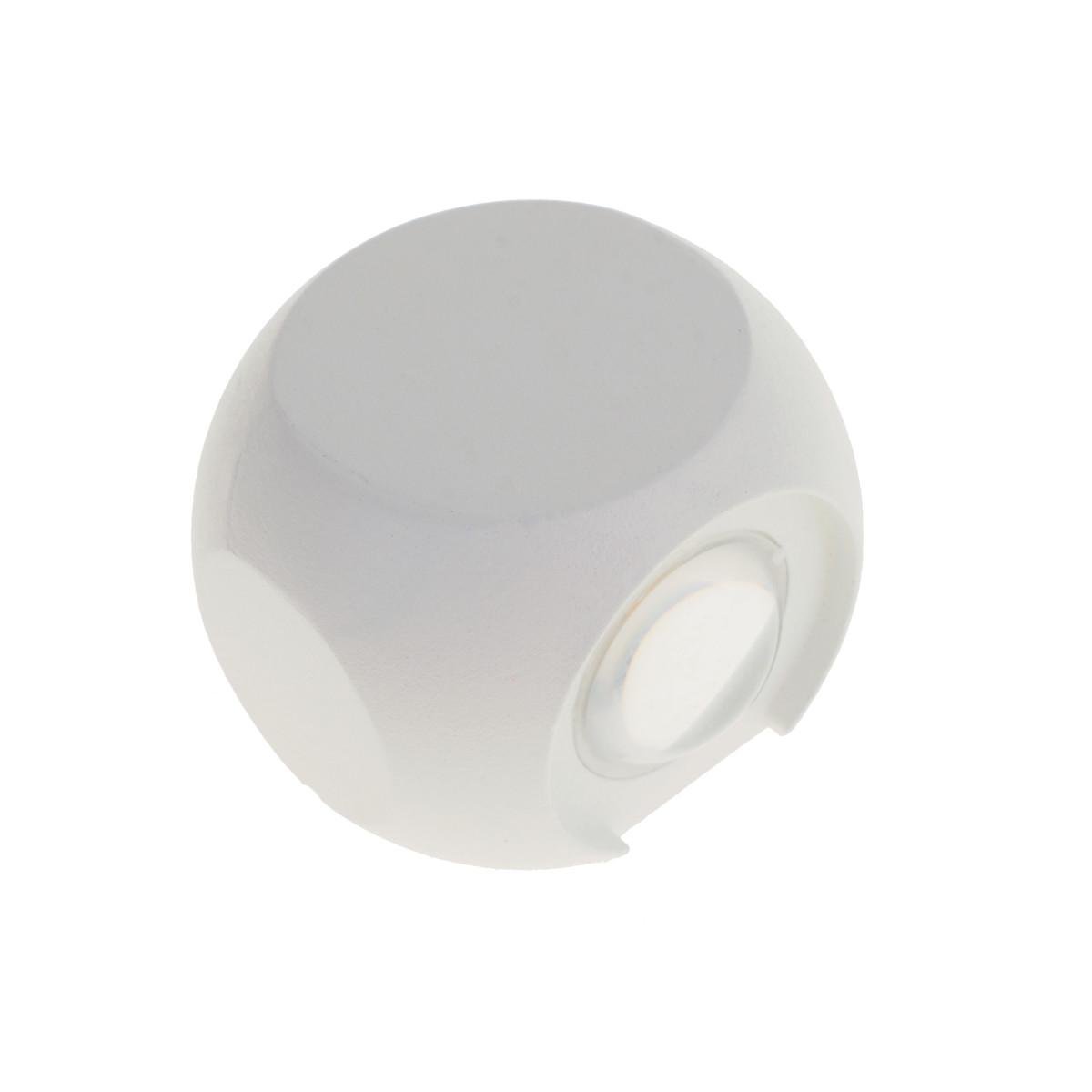 Вулична підсвітка Brille AL-293 кулеподібної форми 2х3W WW COB IP65 WH Білий