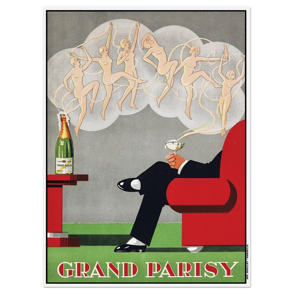 Плакат винтажный Grand Parisy 1932 62x84 см (0028)