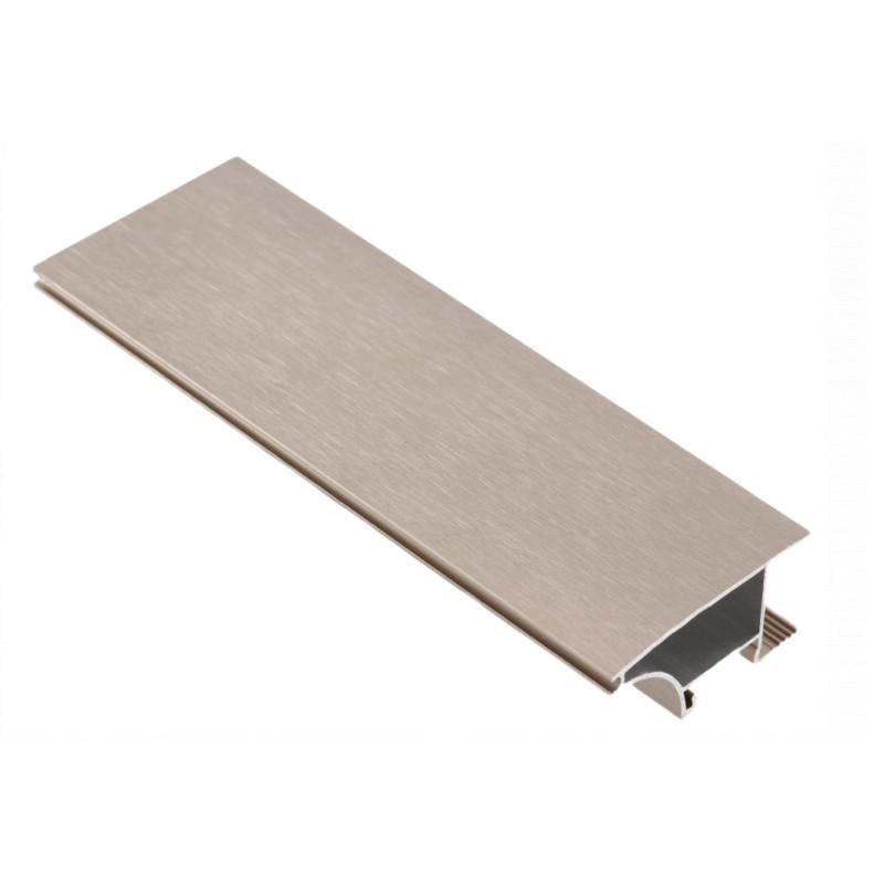 LED-профиль алюминиевый GTV GLAX венечный для набивки на плиту 18 мм 3 м Нержавеющая сталь (27771116)