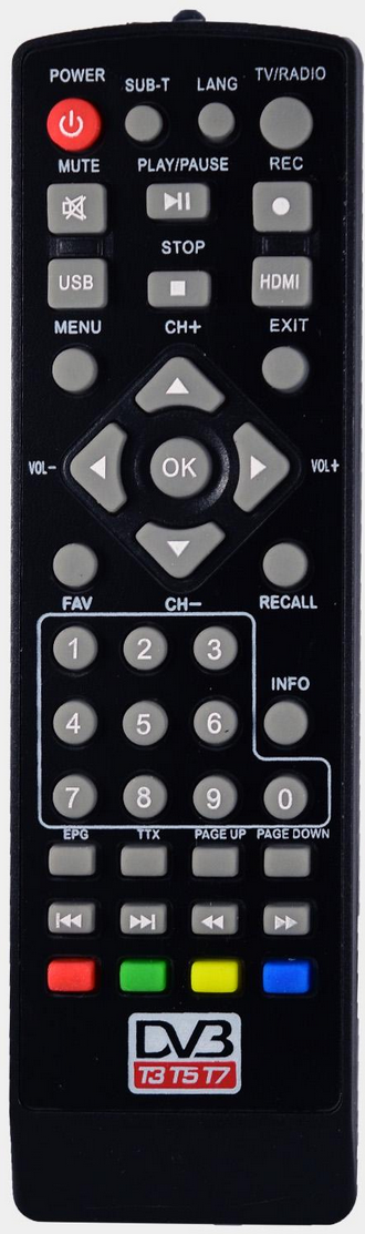Пульт для DVB-T2 тюнера Beko T3 T5 T7 T777 (1882)