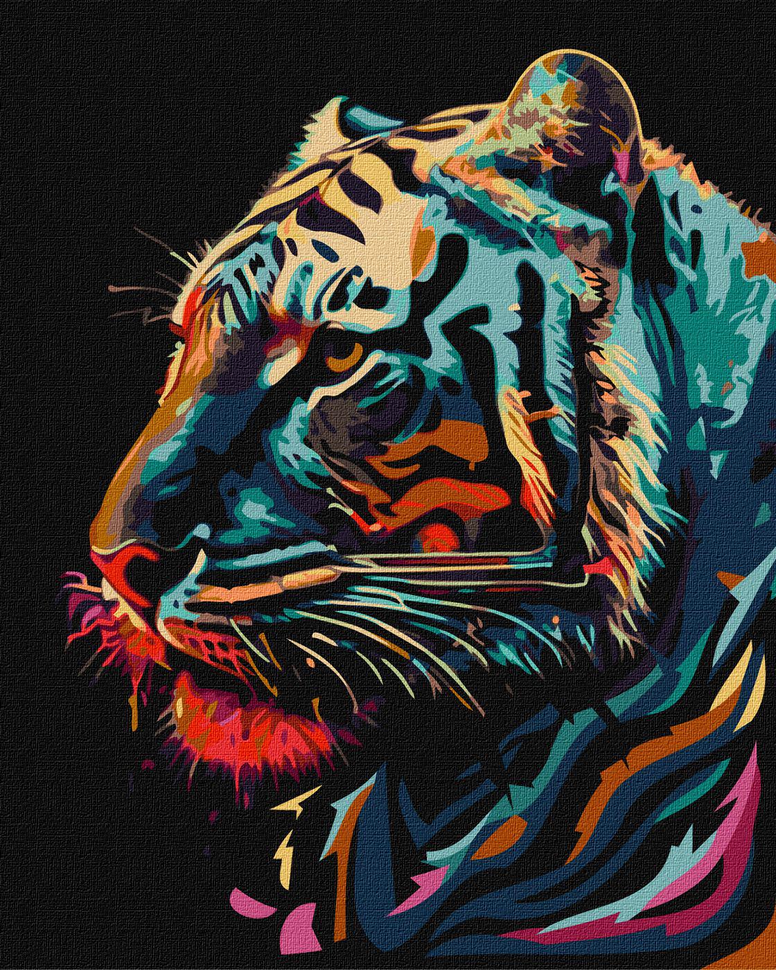 Картина за номерами Ideyka Хижий красень Кно6518 з фарбами металiк extra 40x50 см (MTT-169202)