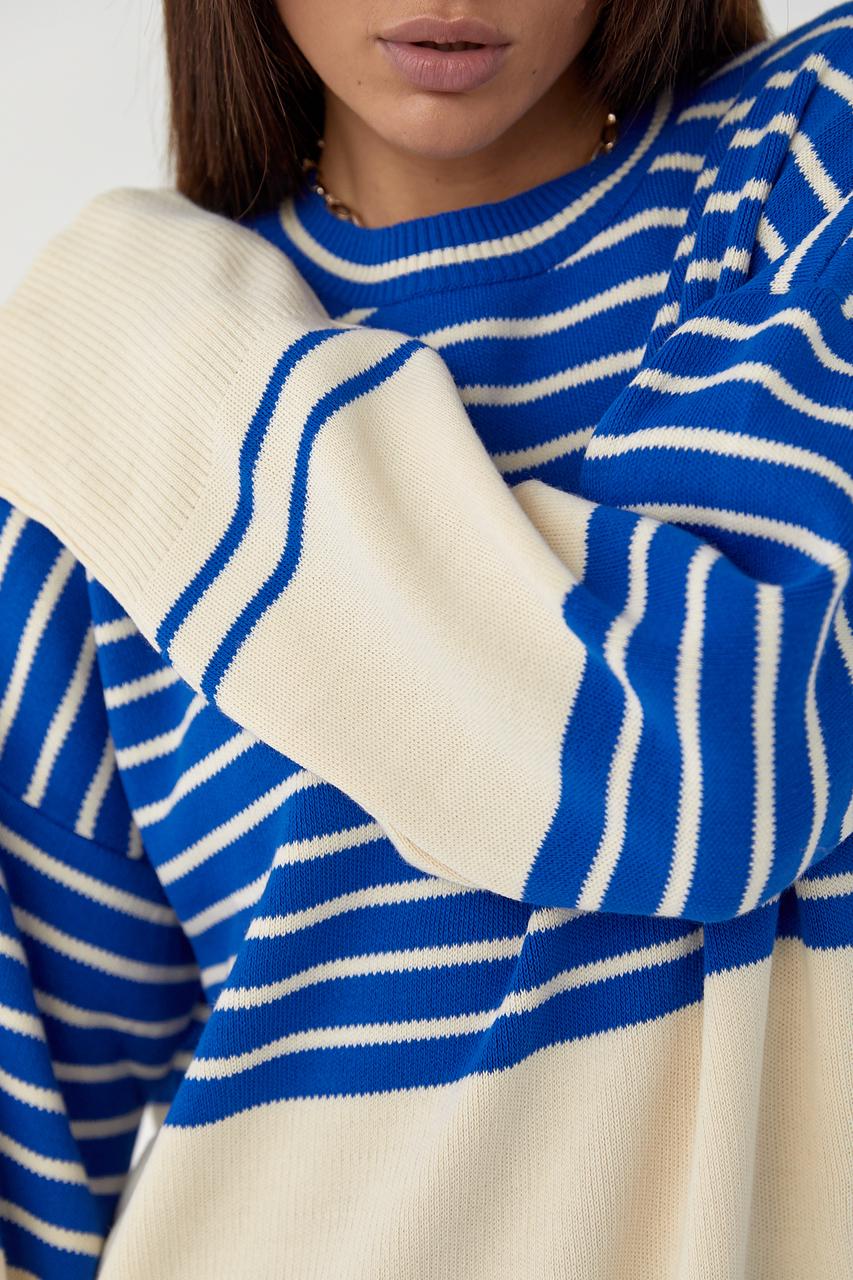 Кофта oversize S Синій (9442192) - фото 4 Кофта oversize S Синій (9442192) - фото 4