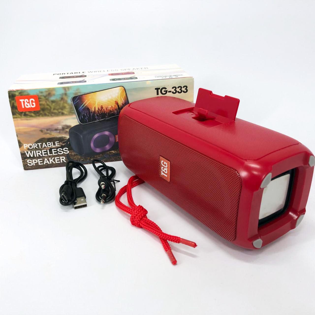 Портативна колонка TG333 2x5W з RGB підсвічуванням Червоний - фото 12