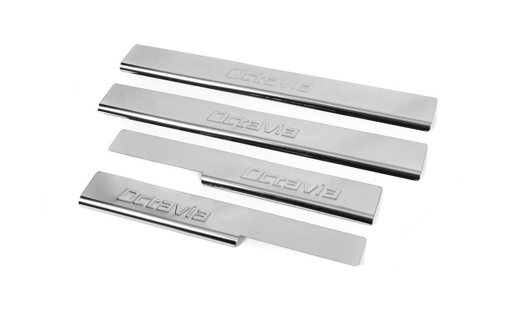 Накладки на пороги Carmos V2 Skoda Octavia III A7 2013-2019 гг. нержавеющая сталь 4 шт. Хром (114171) Накладки на пороги Carmos V2 Skoda Octavia III A7 2013-2019 гг. нержавеющая сталь 4 шт. Хром (114171)