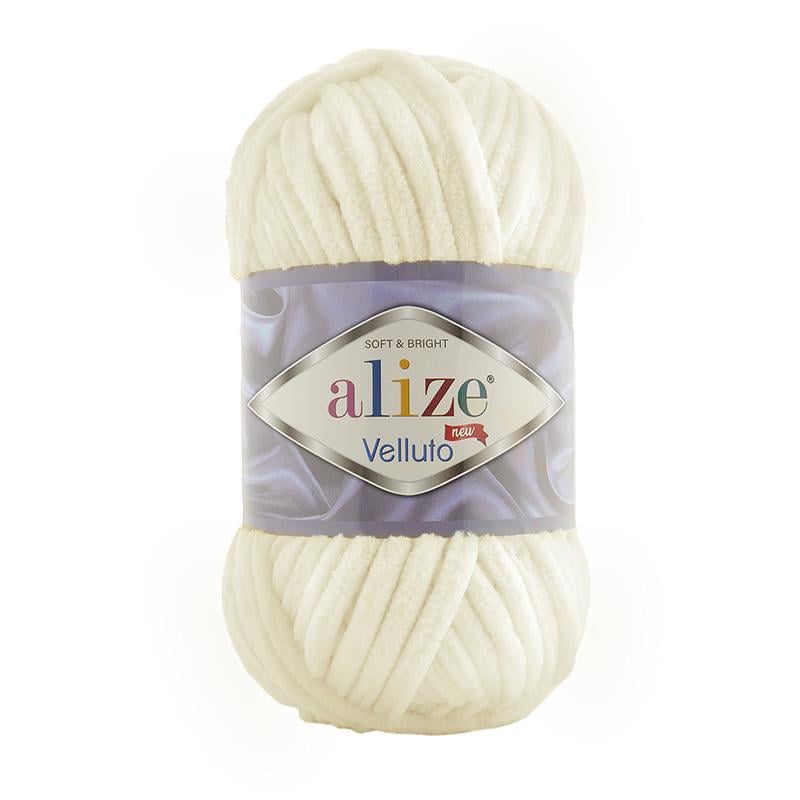 Пряжа Alize Velluto 62 Молочный