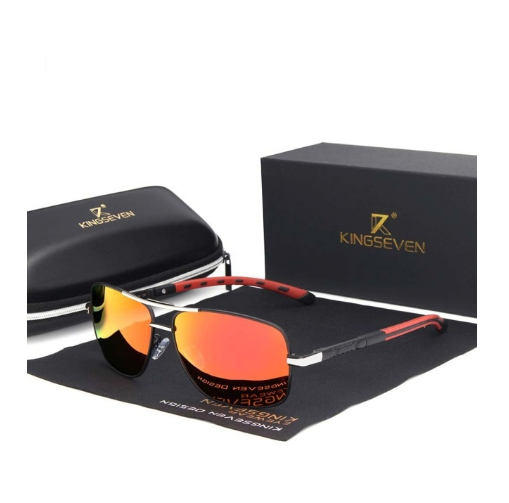 Чоловічі сонцезахисні окуляри в класичній оправі KINGSEVEN DESIGN із поляризованими лінзами Дзеркало/Червоний (N/K724) Чоловічі сонцезахисні окуляри в класичній оправі KINGSEVEN DESIGN із поляризованими лінзами Дзеркало/Червоний (N/K724)