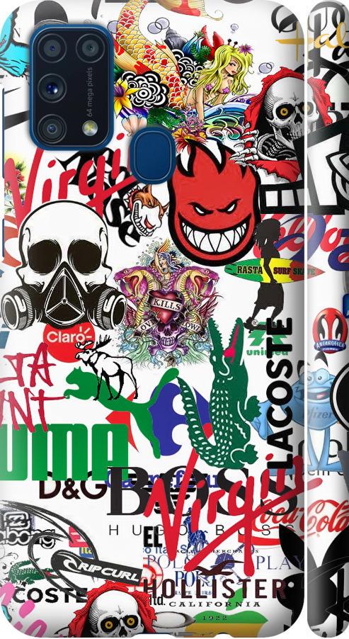 Чехол на Samsung Galaxy M31 M315F Many different logos (4022m-1907-42517)