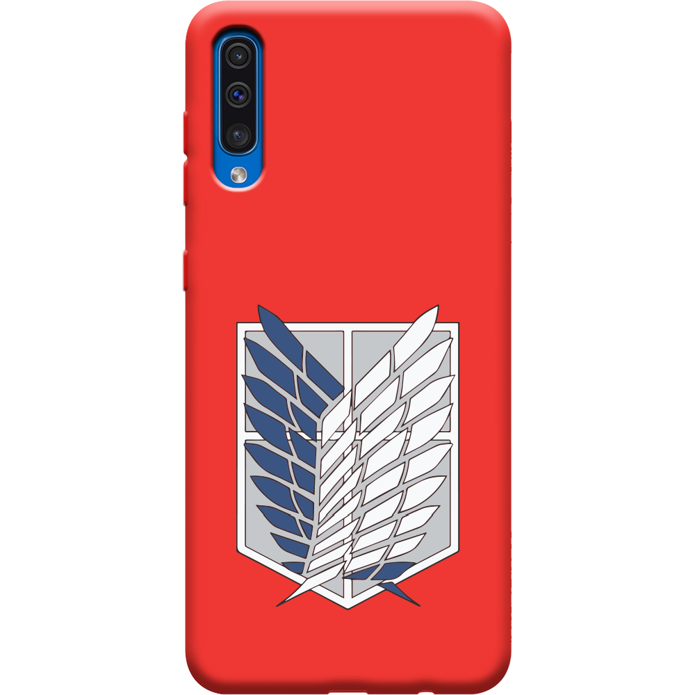 Чехол Boxface Samsung A505 Galaxy A50 Атака Титанов Крылья Свободы Красный силикон (36417-bk88-37013)