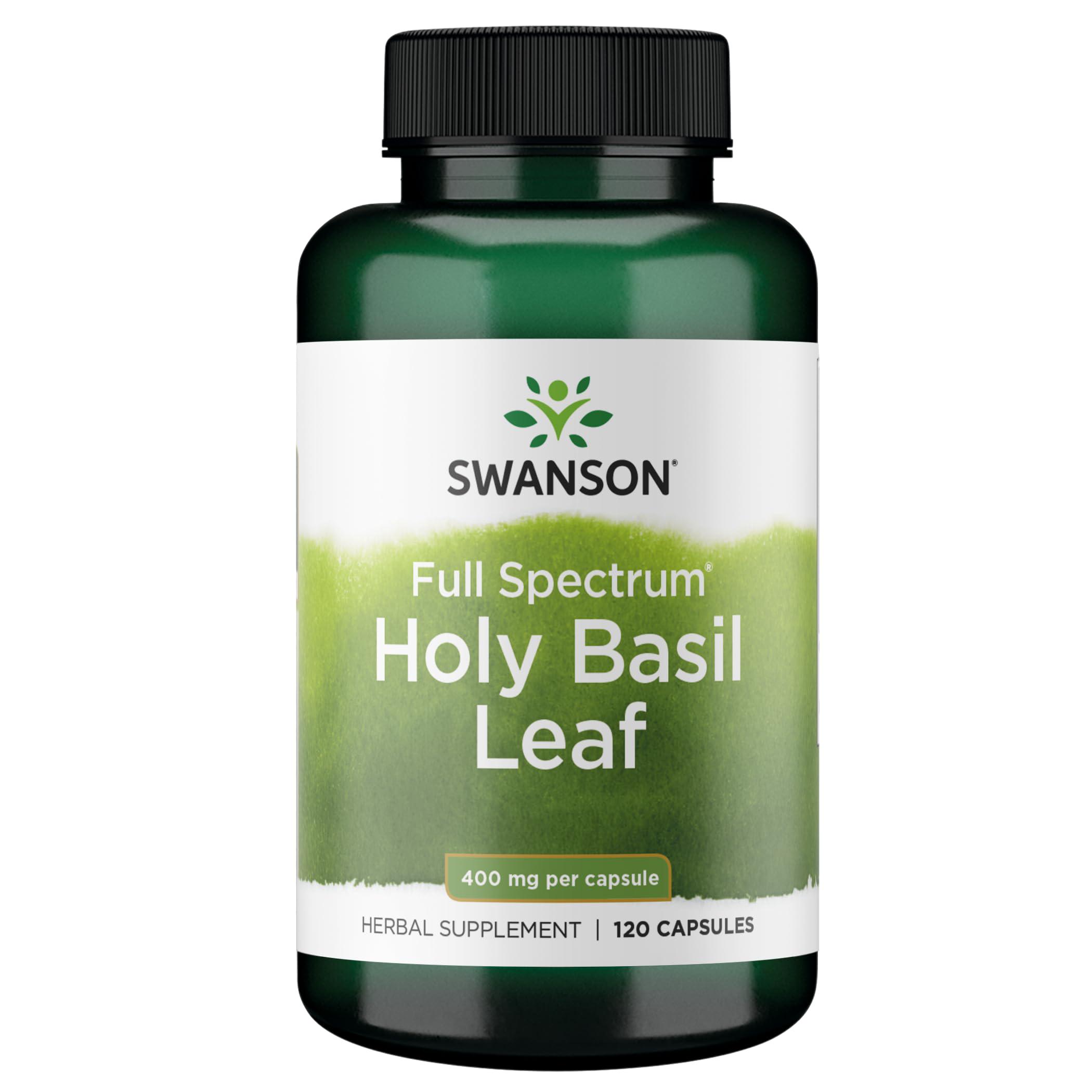 Базилик священный Swanson Full Spectrum Holy Basil Leaf 400 мг 120 капс. (00000041647)