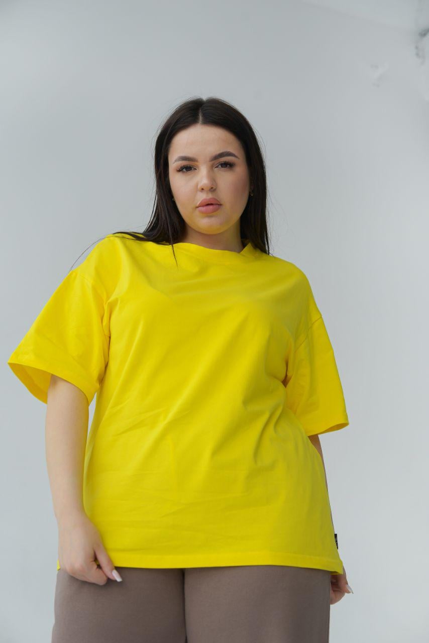 Футболка unisex oversize р. 56-58 Желтый (14-7718 20)