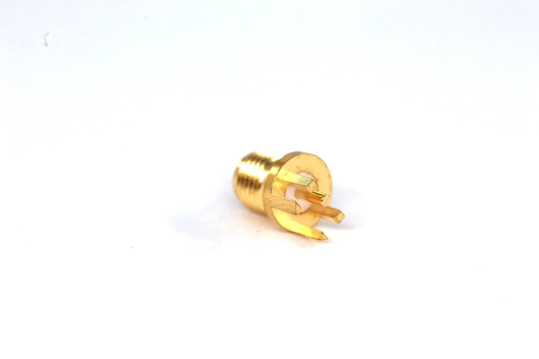 Разъем SMA-female торцевой гнездо End Launch для монтажа на край платы PCB Gold (3.01.166)