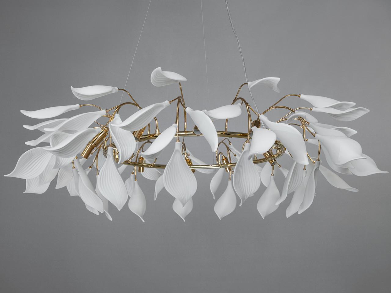 Люстра EcoLed на 12 ламп 7172-12PR GD Золотой