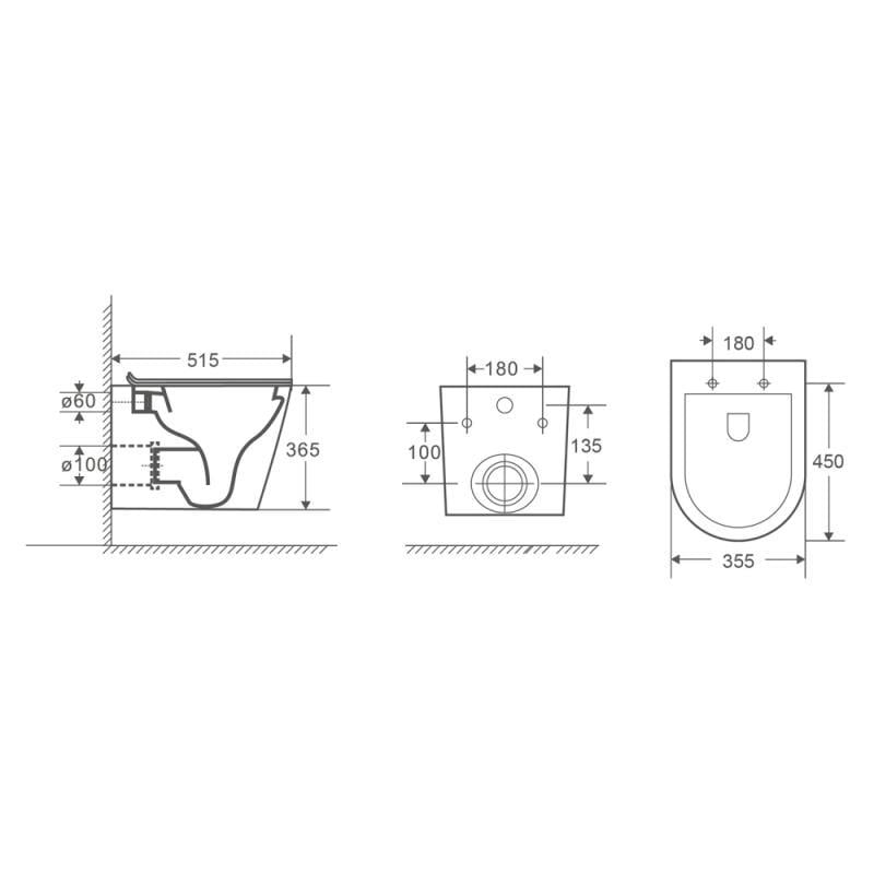 Унитаз подвесной Q-tap Scorpio Slim QT1433053ERMB SD00042529 безобедочный с сиденьем Soft-close - фото 2