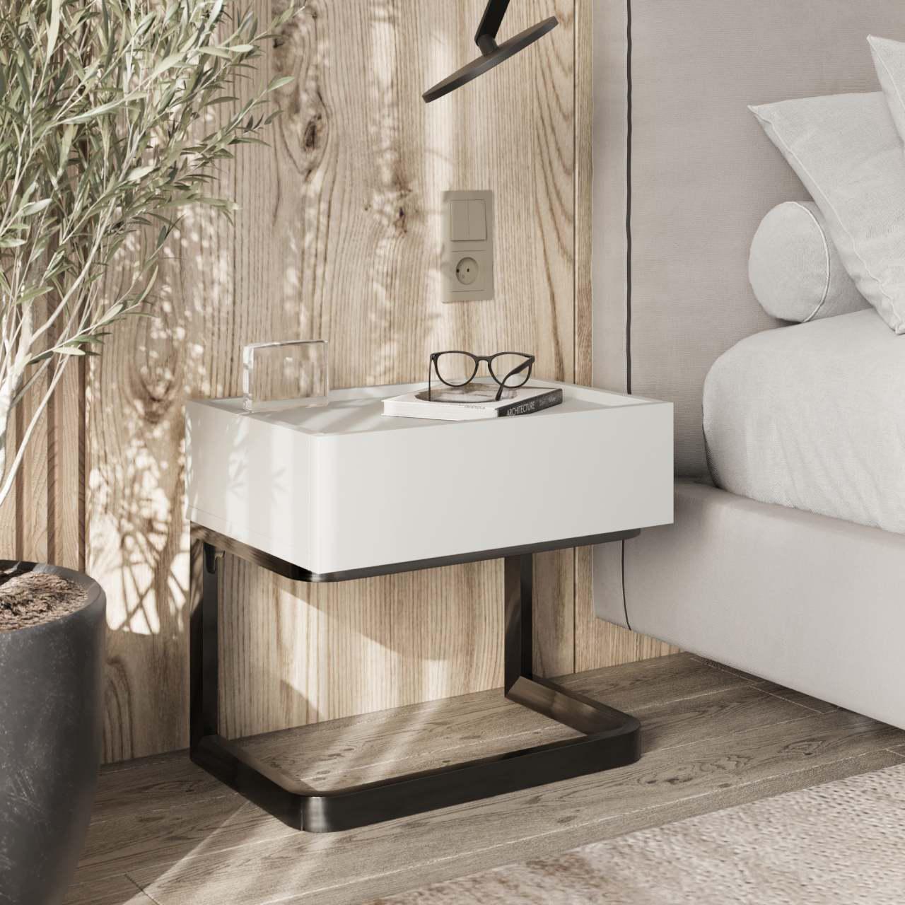 Тумба прикроватная Win Мебель Air в минималистическом стиле Серая Мышка (27766419)