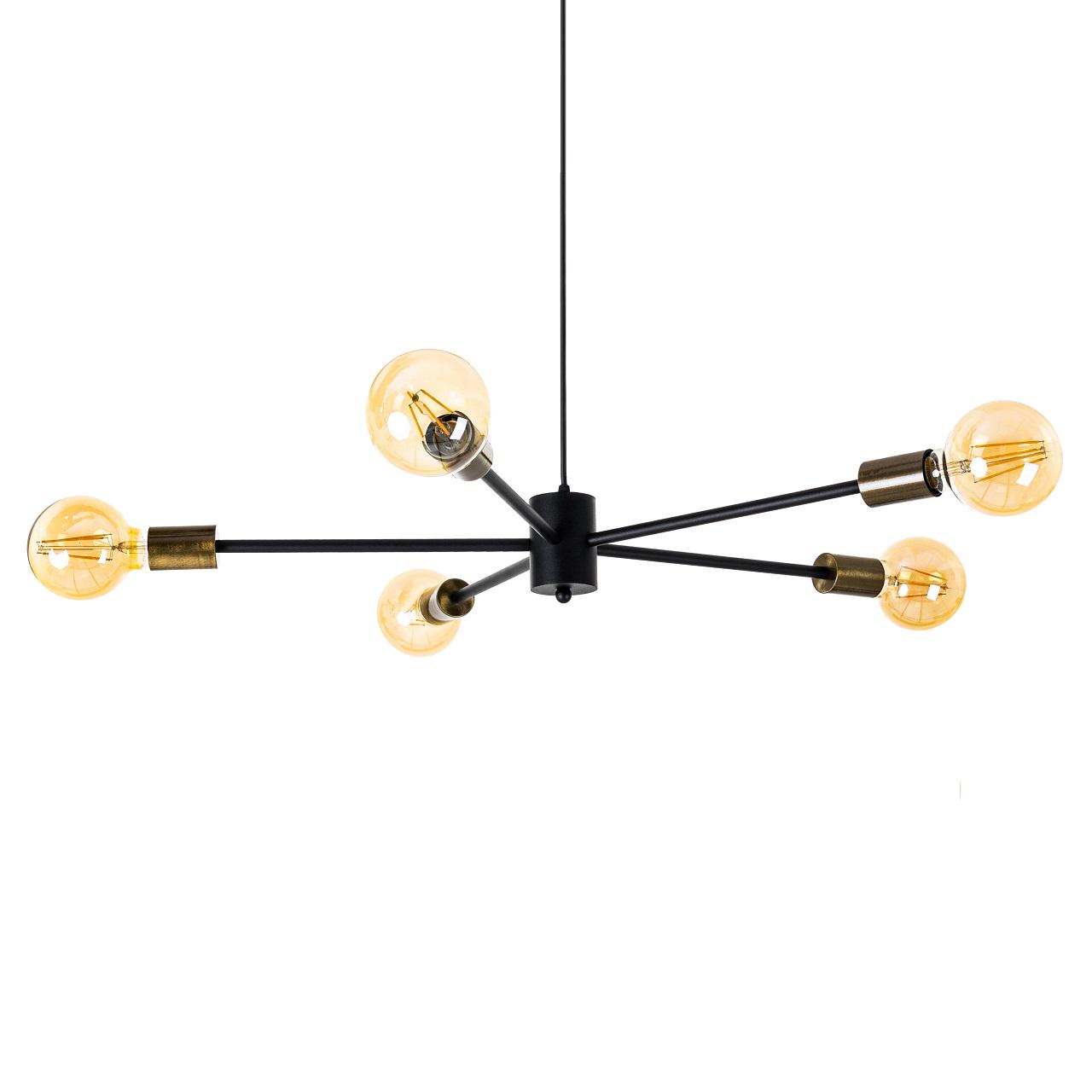 Люстра подвесная молекула Атмолайт Star P 5 840/320 Black/BrushGold