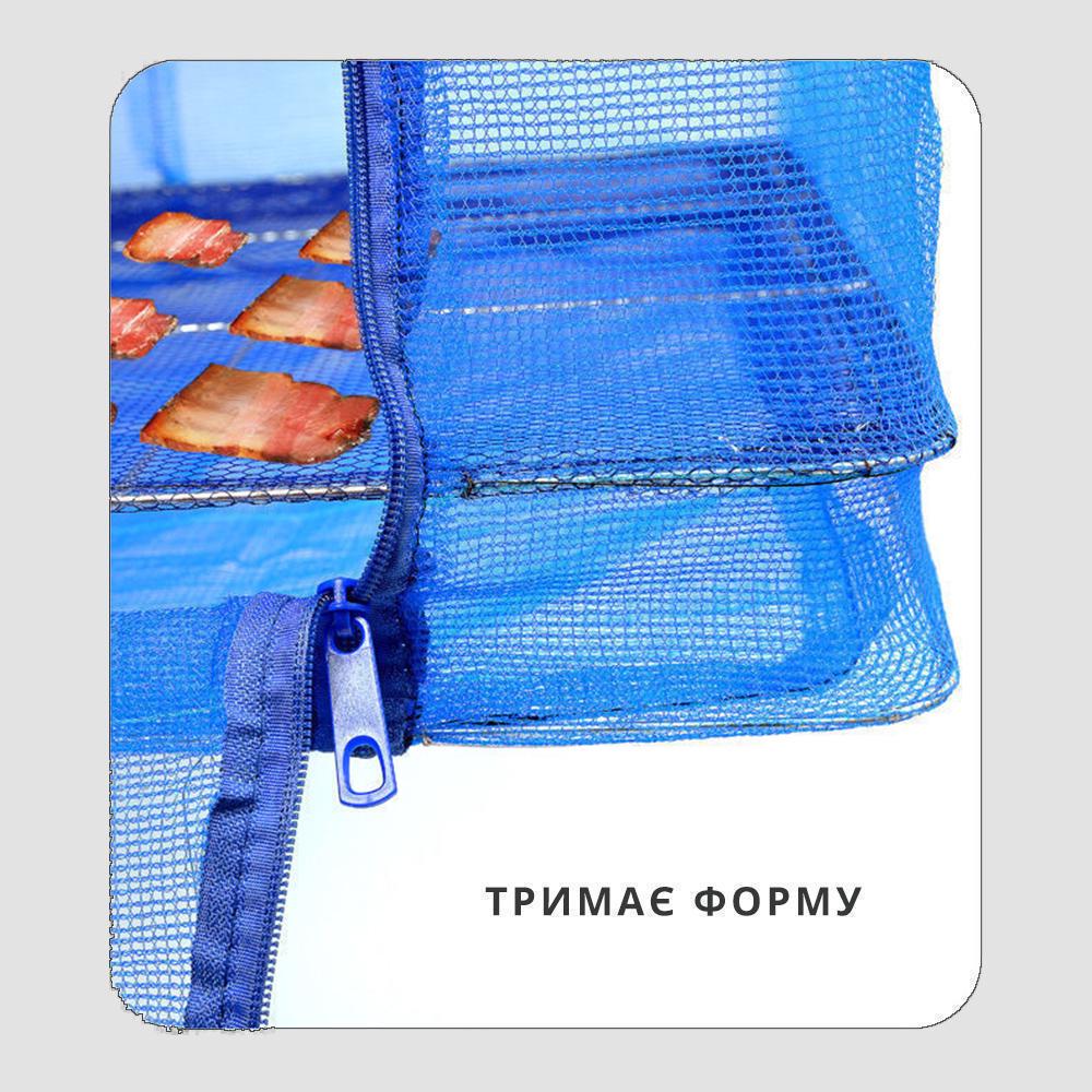 Сушка-сетка подвесная для фруктов/зелени/овощей/мяса/рыбы/орехов/трав/таранки Голубой (18585743) - фото 6
