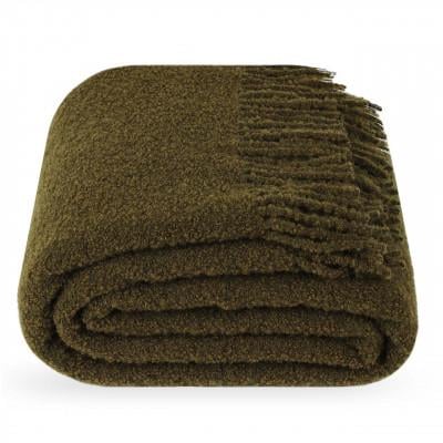 Плед букле 140х200 см Оливковый - фото 1