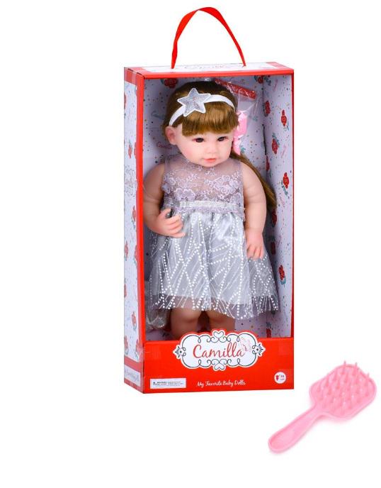 Лялька 52 см звук гребінець бат 27х55х15 см